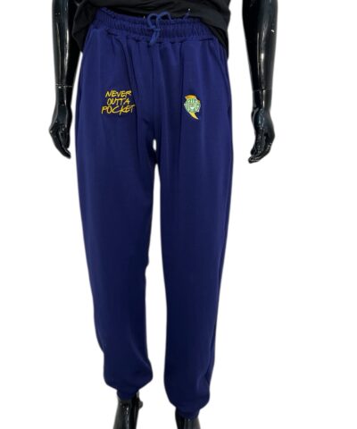 Never Outta Pocket Sweatpants in Navy Blue