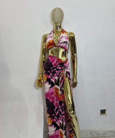 Floral Beach Draw skirt and Bra Top