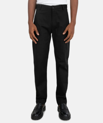 Straight Chino Trousers in Black