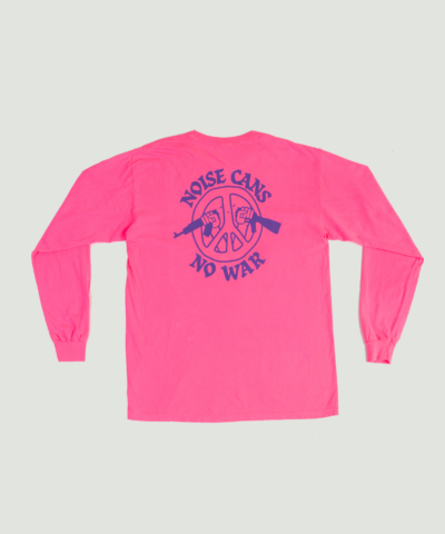 No War Long Sleeve T-Shirt in Pink