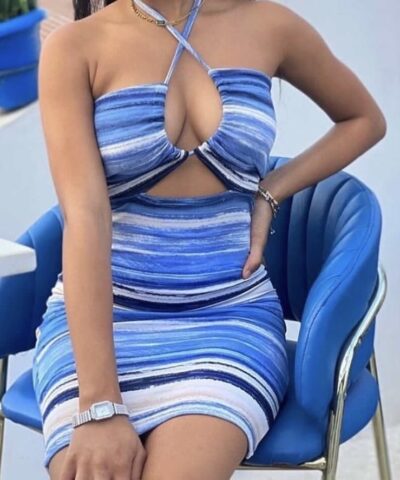 Ocean Reverse Halterneck Dress