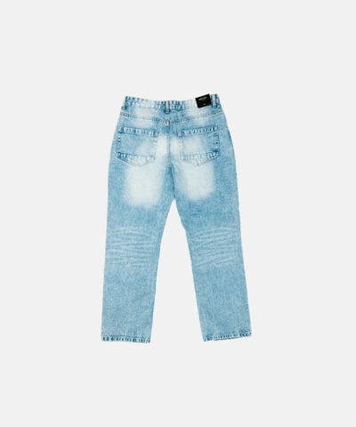 Stonewashed Straight Leg Cropped Jeans