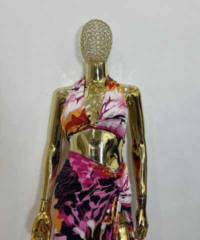 Floral Beach Draw skirt and Bra Top