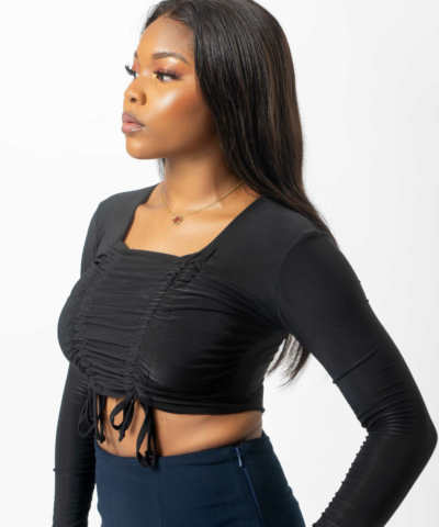 Square Neck Slinky Crop Top