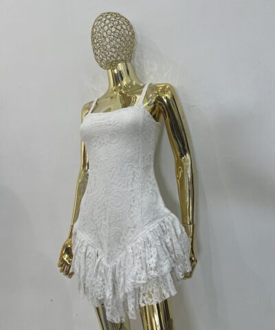 Chantilly Mini Dress in White