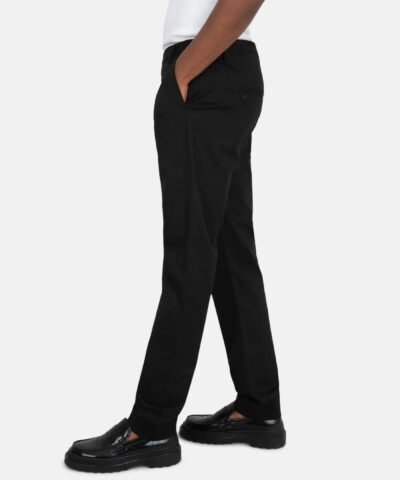 Straight Chino Trousers in Black